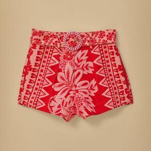 Farm Rio flora tapestry red shorts